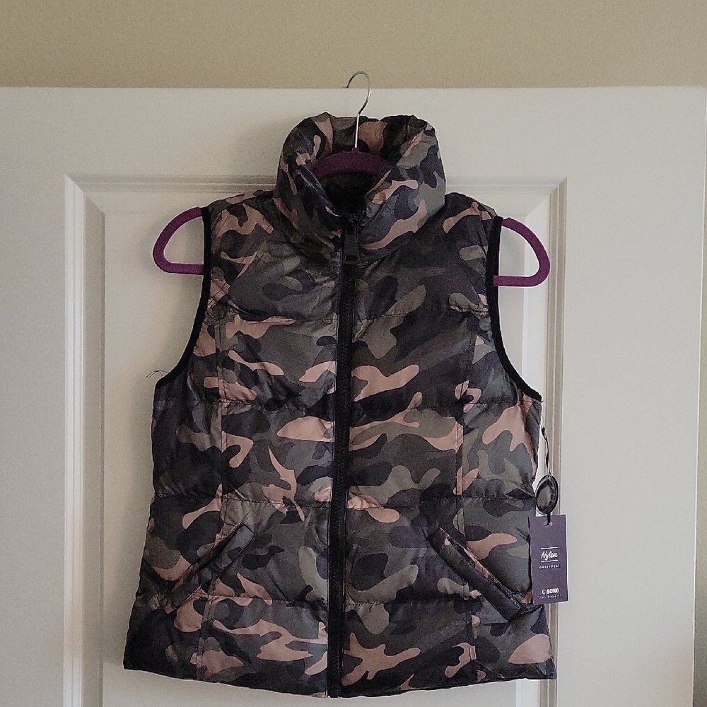 NWT Ci Sono Camo Print Outerwear Vest - Size Small